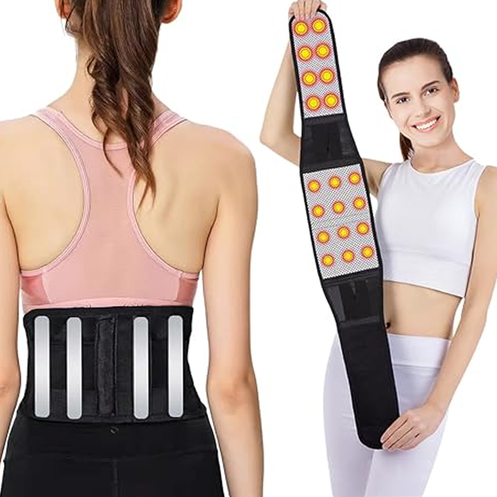 Posture Corrector Back Brace - Thermal Magnetic Kidney Belt, Tourmaline Self-Heating