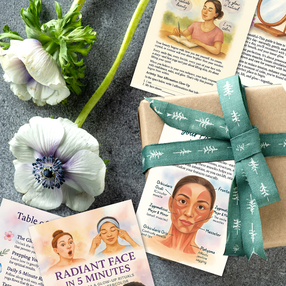 24pcs Radiant Face Yoga Cards, - Health Wellness Yoga recension och pris