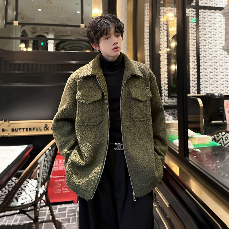Wool Blend Jacket Man Green Me - Health Wellness Activities recension och pris