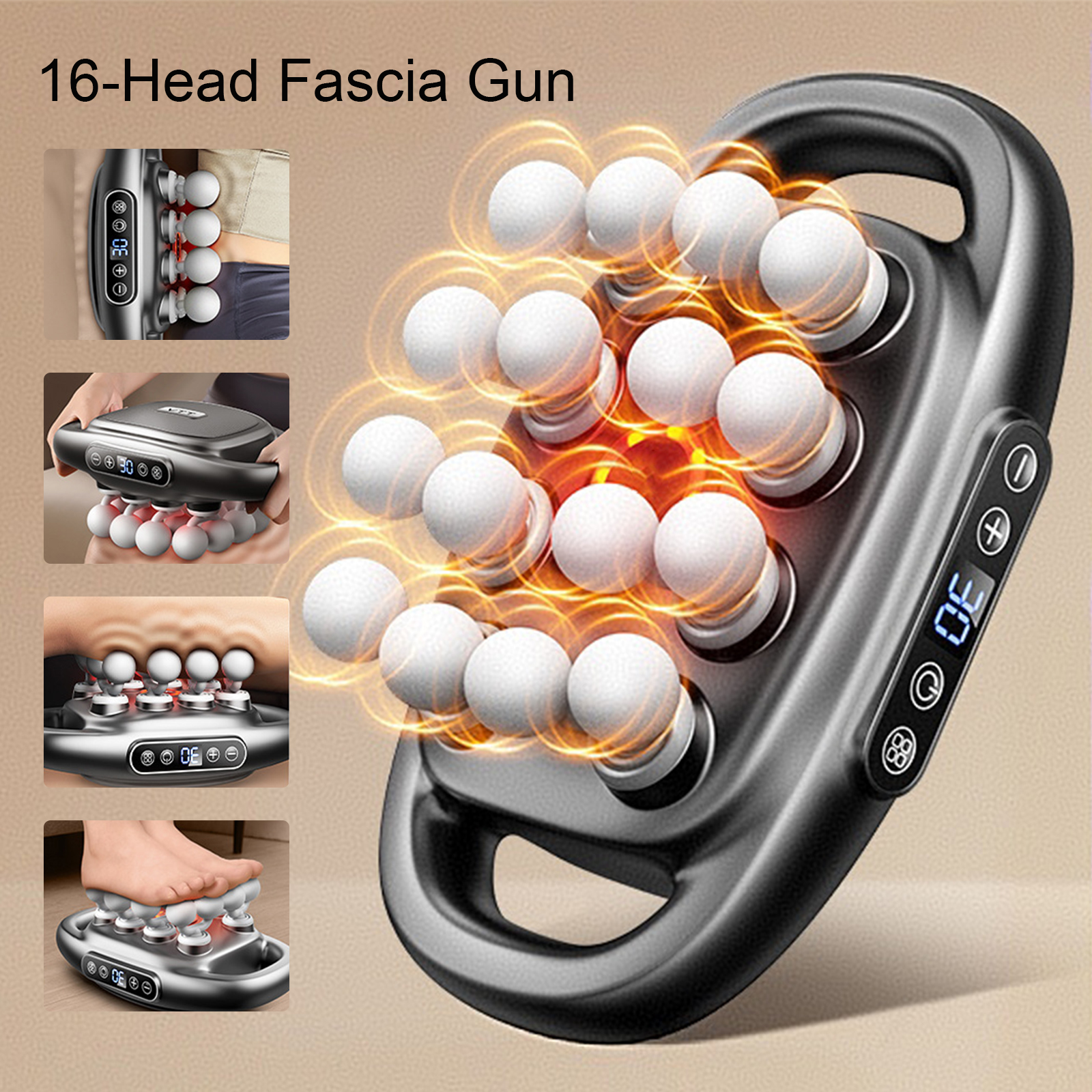 16-Head Fascia Gun High-Freque - Scalp Massager Electric recension och pris