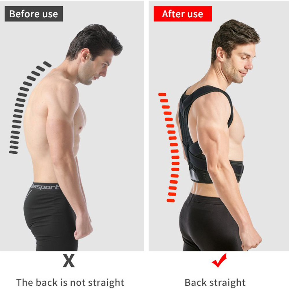 3XL 4XL Alloy Plate Shoulder P - Posture Corrector Back Brace recension och pris