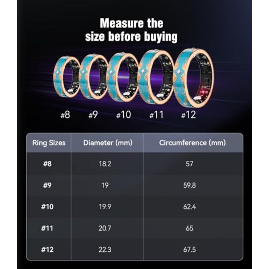 7 Gen Diamond Smart Ring for W - Health Wellness Activities recension och pris