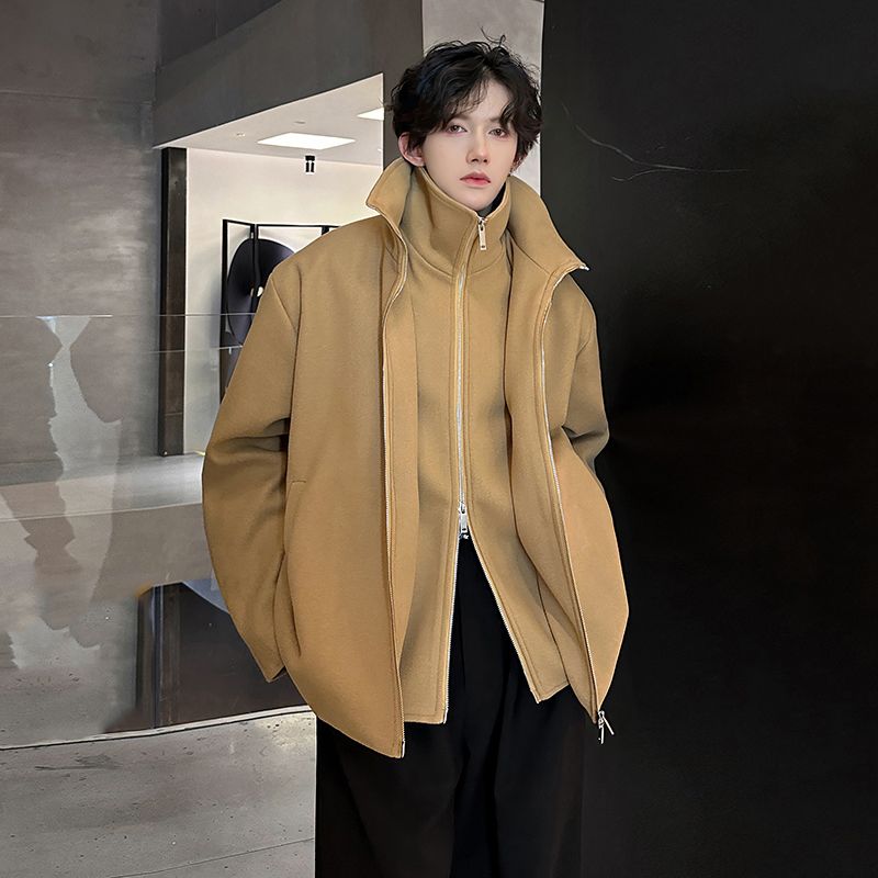 Wool Blend Jacket Man Black Me - Health Wellness Activities recension och pris
