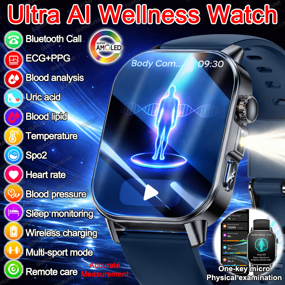 2026 Ultra AI Wellness ECG+PPG - Health Wellness Activities recension och pris