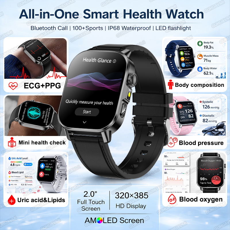 2026 Ultra AI Wellness ECG+PPG - Health Wellness Activities recension och pris